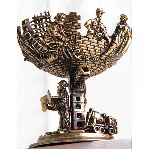 Набор бокалов для бренди на подставке "Строители"