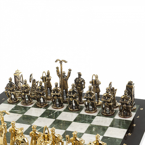 Шахматы из камня "Нефть" 