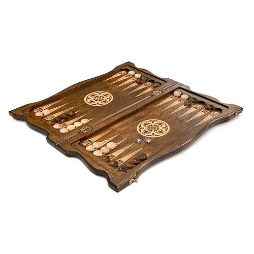 Нарды-шашки резные "Узор"