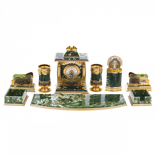 Настольный набор "Аристократ" из нефрита, Златоуст