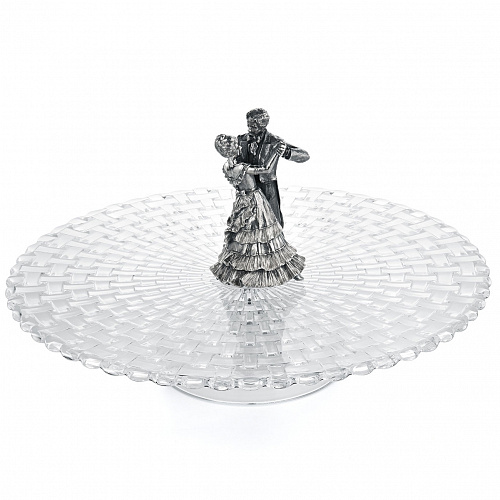 Десертное блюдо «Первый танец» (серебро, хрусталь)