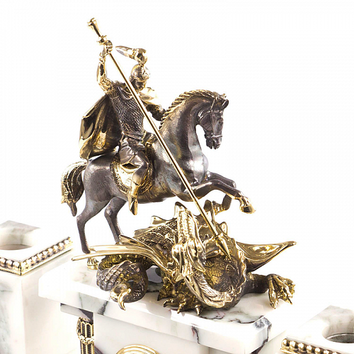 Письменный набор из мрамора "Георгий Победоносец"