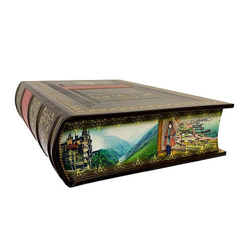 Книга в кожаном переплете "Азербайджанцы. Народы и культуры"