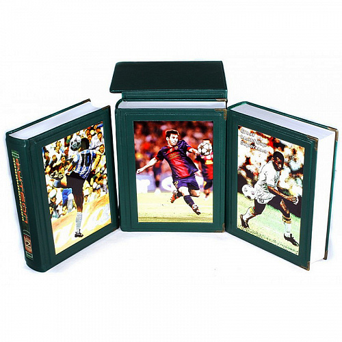 Подарочное издание книги "Футбол" в 3-х томах в кожаном переплете