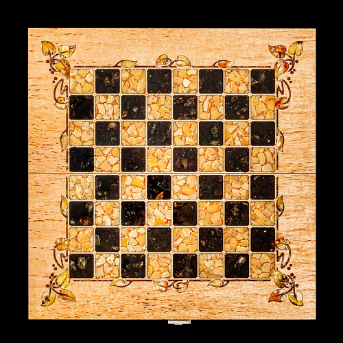 Шахматы из янтаря «Флора»малые