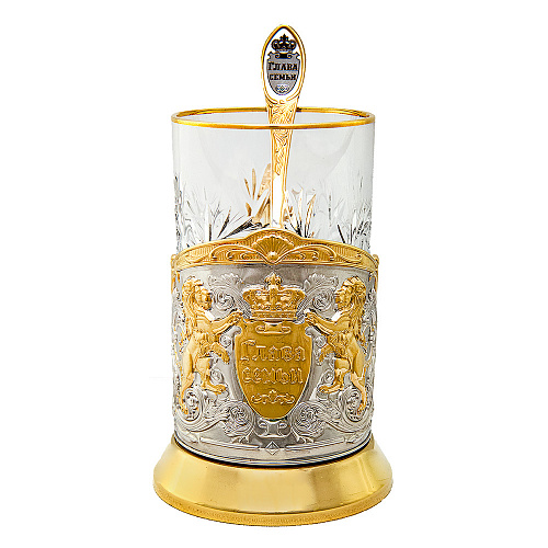 Подстаканник с ложкой "Глава семьи"