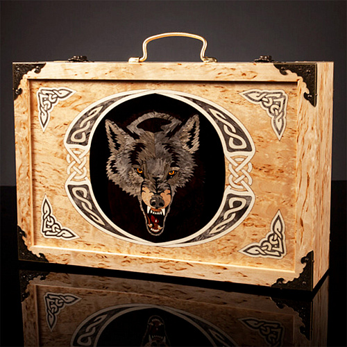 Набор для чистки оружия из карельской березы "Волк"