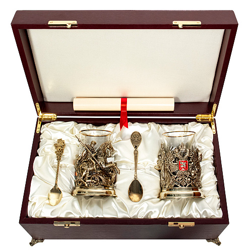 Набор для чая из двух подстаканников "Великая Россия"