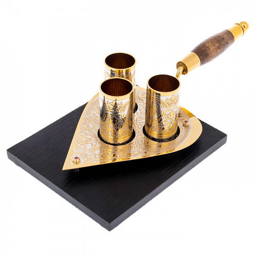 Питейный набор "Золотой мастерок" со стопками (Златоуст)