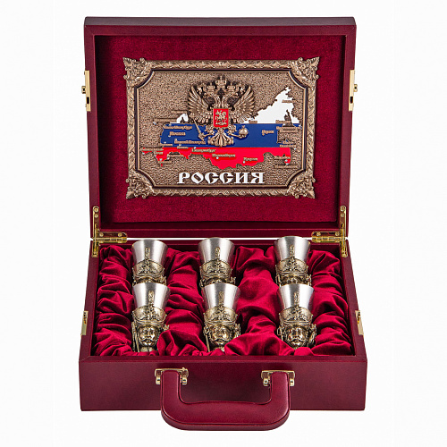 Набор подарочный из 6-ти чарок "Гусарский"