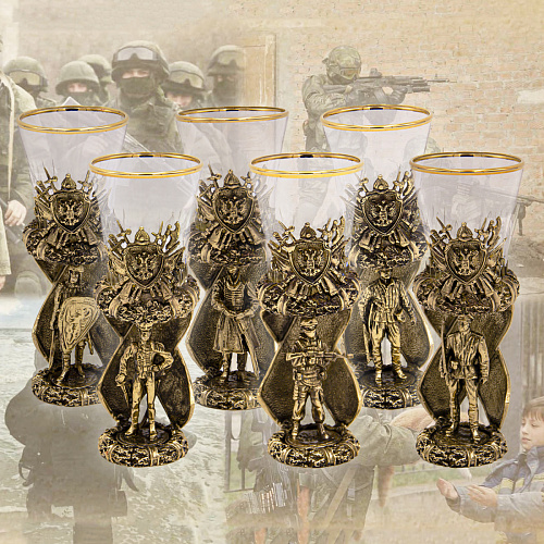 Подарочный набор в кейсе "Русские Воины" 