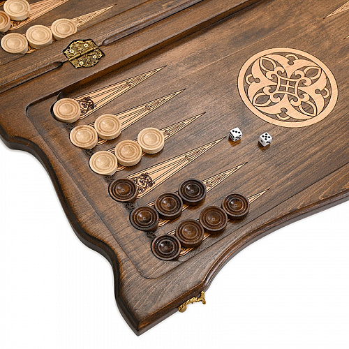 Нарды-шашки резные "Узор"