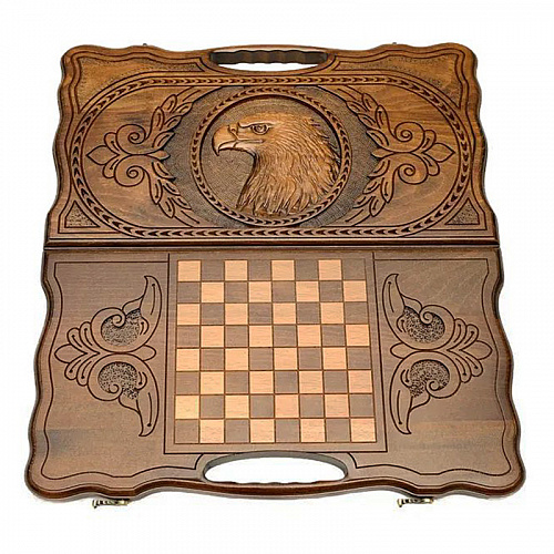 Нарды-шашки резные "Орел"