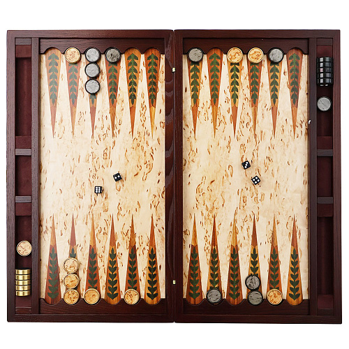 Нарды подарочные из карельской березы "Тигр"