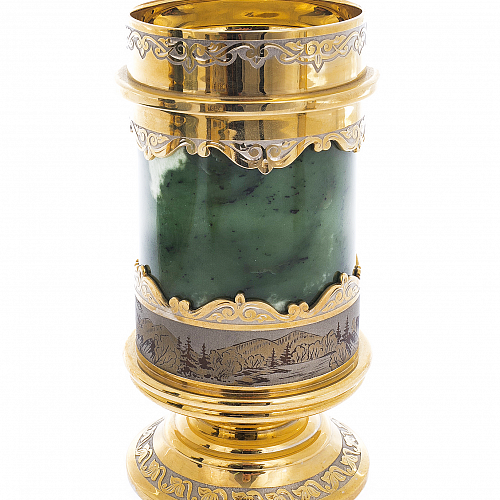 Настольный набор "Аристократ" из нефрита, Златоуст