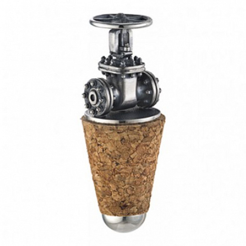 Серебряная пробка для бутылки "Нефтяной вентиль"