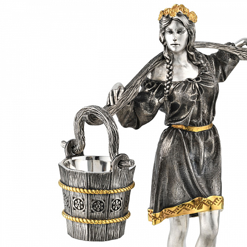 Серебряный набор для водки «Крестьянка»