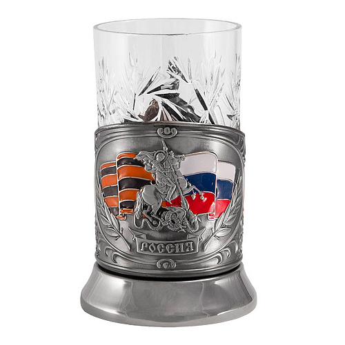 Набор из двух подстаканников "Россия, Георгий Победоносец"