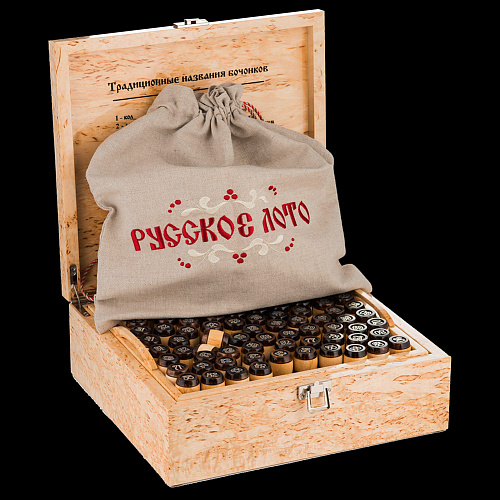 Русское лото из карельской березы с серебром «Мишки в лесу»