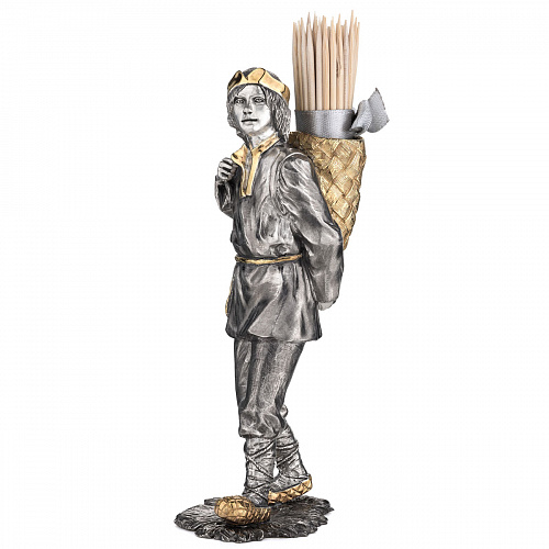 Серебряная подставка для зубочисток «Крестьянин»