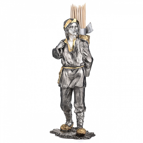 Серебряная подставка для зубочисток «Крестьянин»