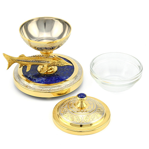 Икорница на лазурите "Стерлядь" Златоуст