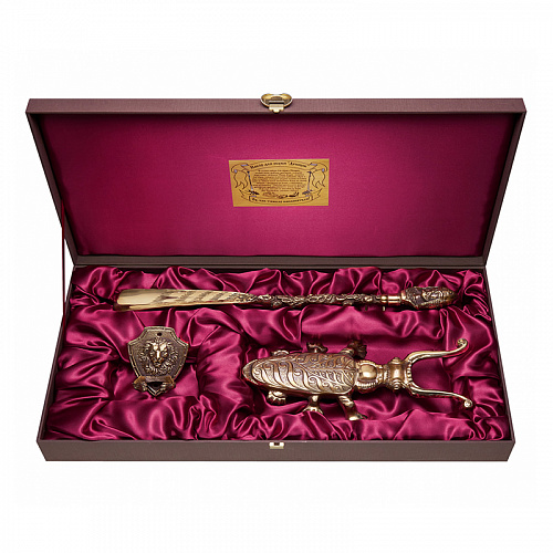 Набор для обуви в подарочном футляре "Богатырь"