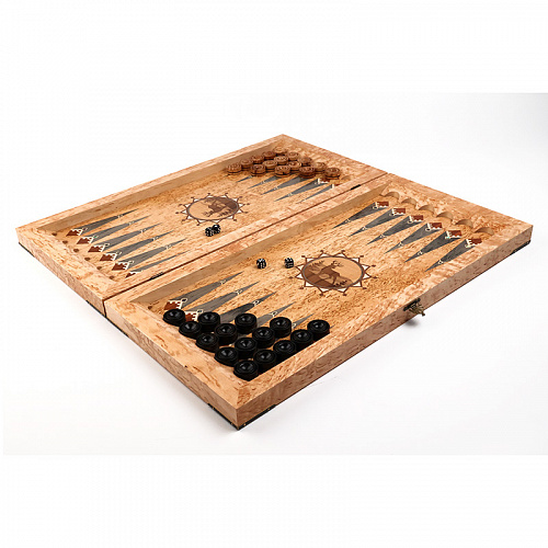 Нарды из карельской березы Олень"