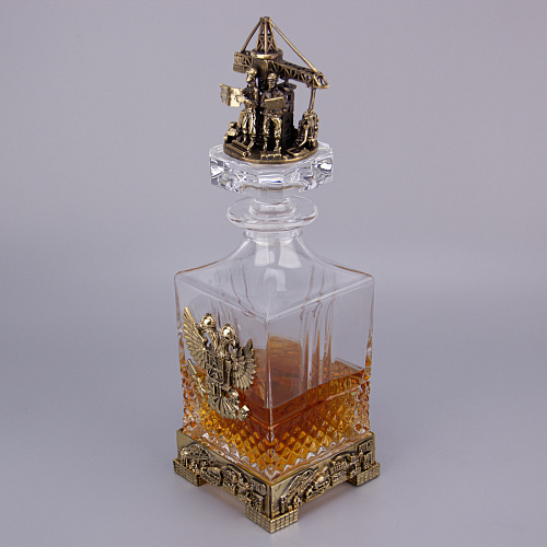 Набор для алкоголя из 2-ух бокалов и штофа "Строители"