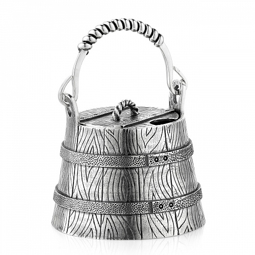 Серебряная солонка "Кадка"