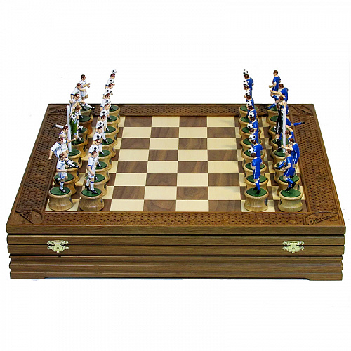 Подарочные шахматы из дуба "Футбол - Зенит"