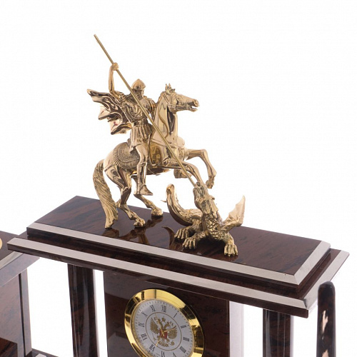 Письменный  набор из обсидиана "Георгий Победоносец"