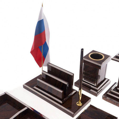 Письменный набор из обсидиана "Орел"