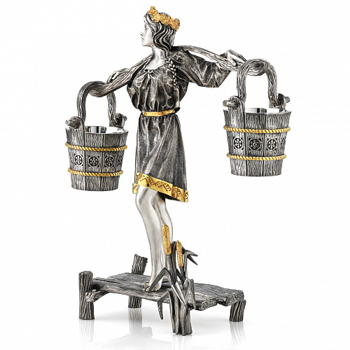 Серебряный набор для водки «Крестьянка»