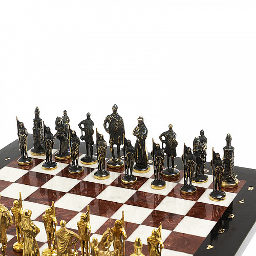 Шахматы из мрамора и лемезита "Русские"