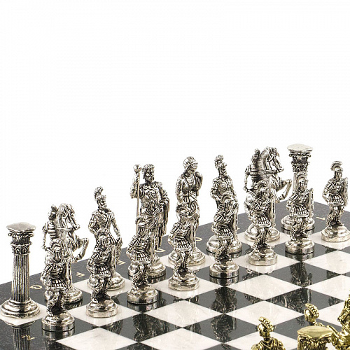 Шахматы из натурального мрамора "Римские" 