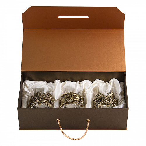 Набор из 3-х бокалов для виски "Лев"