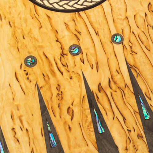 Нарды подарочные из карельской березы "Волк"