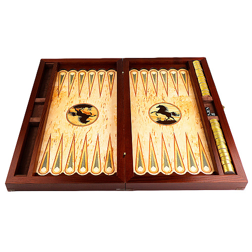 Нарды из  карельской березы "Рысак"