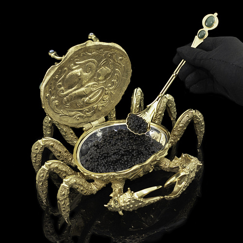 Икорница подарочная "Золотой краб" 