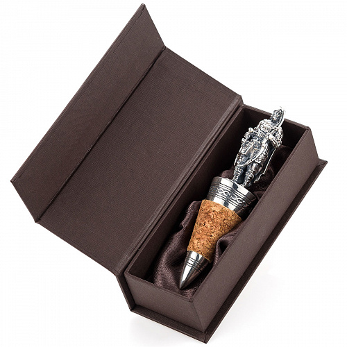 Серебряная пробка для бутылки "Алеша Попович"