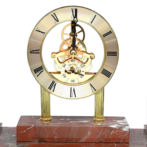 Часы интерьерные из яшмы "Лев"