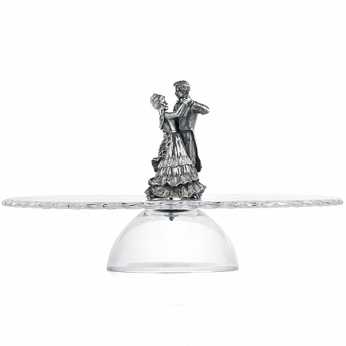 Десертное блюдо «Первый танец» (серебро, хрусталь)