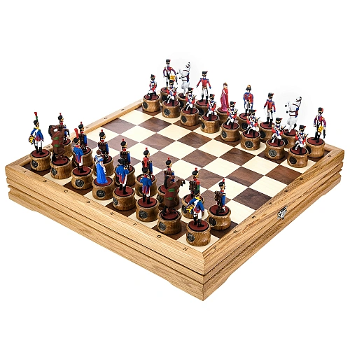 Шахматы деревянные "Ватерлоо" художественная роспись