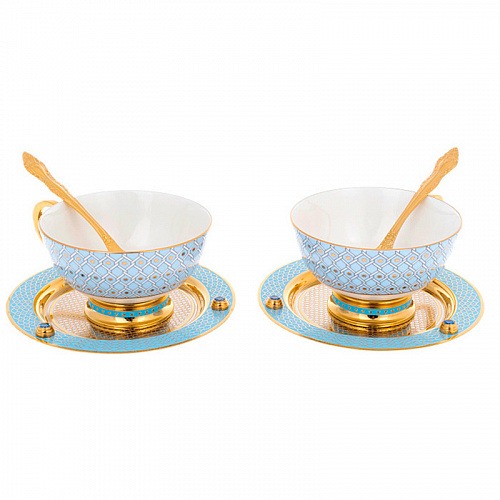 Чайный набор на две персоны "Бризе" Златоуст