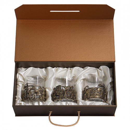 Набор из 3-х бокалов для виски "Строители"