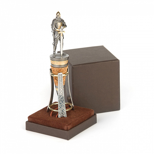 Серебряная подставка под пробку "Защитник Руси"