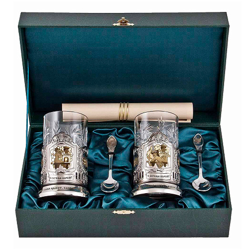 Набор из 2-ух подстаканников "Банька мужская и женская"