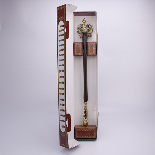 Рожок для обуви большой "Металлург" с крючком "Герб России"