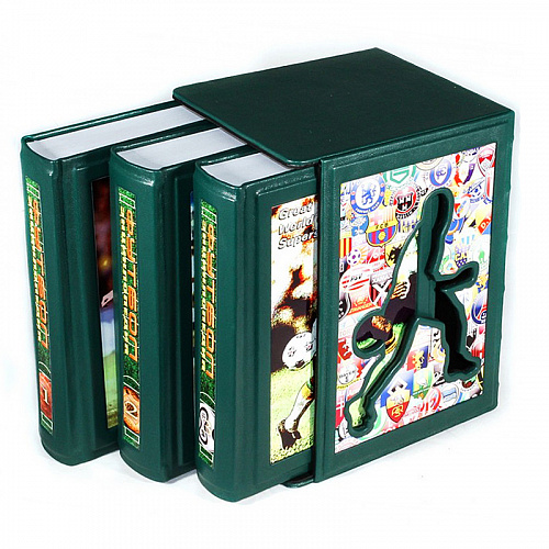 Подарочное издание книги "Футбол" в 3-х томах в кожаном переплете